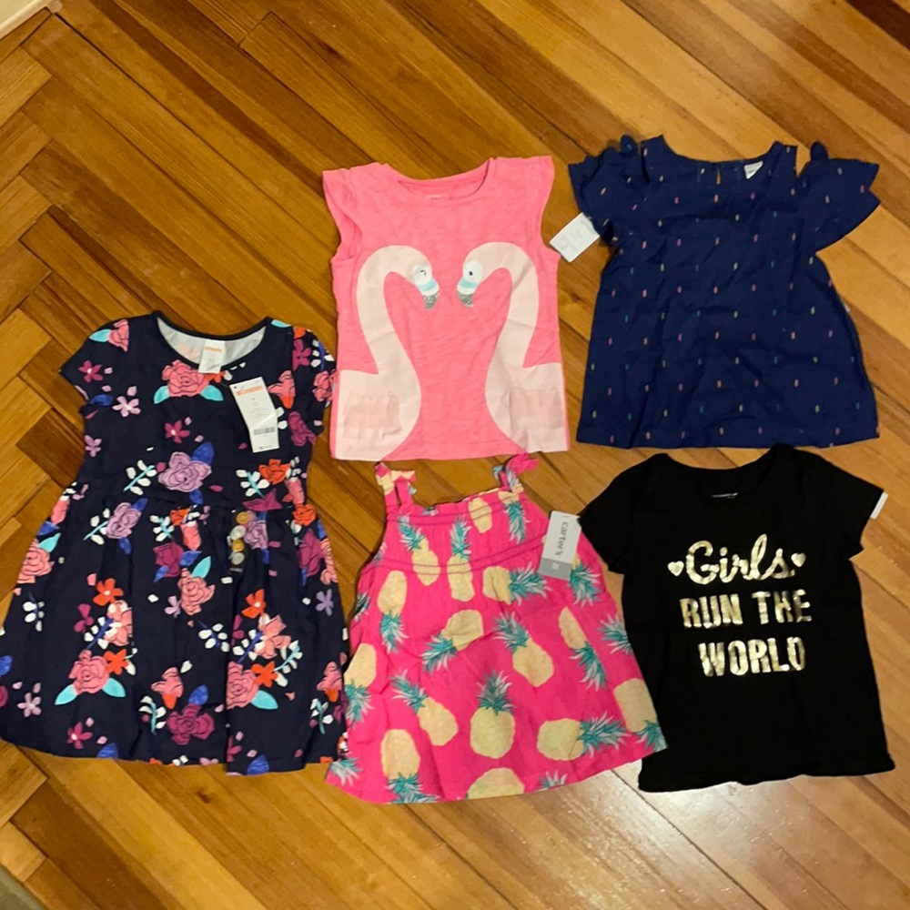 Four Summer Tops and Dress 3T